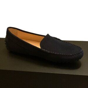 M. Gemi Felize Suede Driving Loafers | Navy Suede Italian Made | Size 38 | NWOB